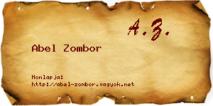 Abel Zombor névjegykártya